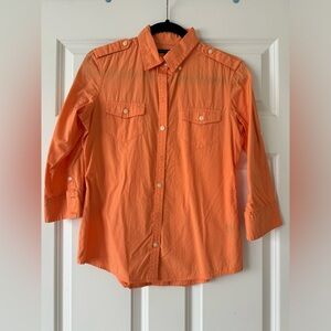 Banana Republic- Dillon Classic- Fit utility long sleeves shirt- Orange- Size-S